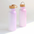 500ml Fashion Wood Cover Portable Stainless Steel Thermos Cup With Rope Outdoor Travel Vacuum Flask Thermal Water Bottle